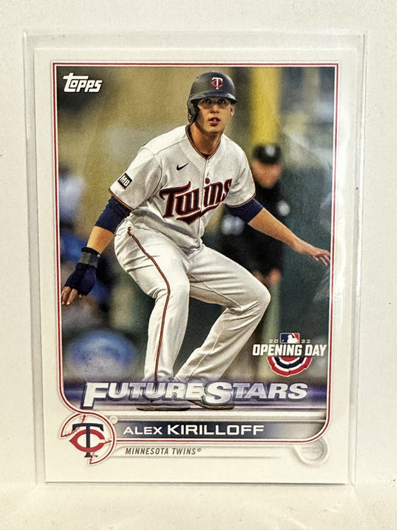 #179 Alex Kirilloff Future Stars Minnesota Twins 2022 Topps Opening Day Baseball Card