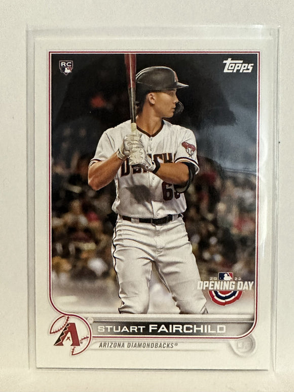 #125 Stuart Fairchild Rookie Arizona Diamondbacks 2022 Topps Opening Day Baseball Card