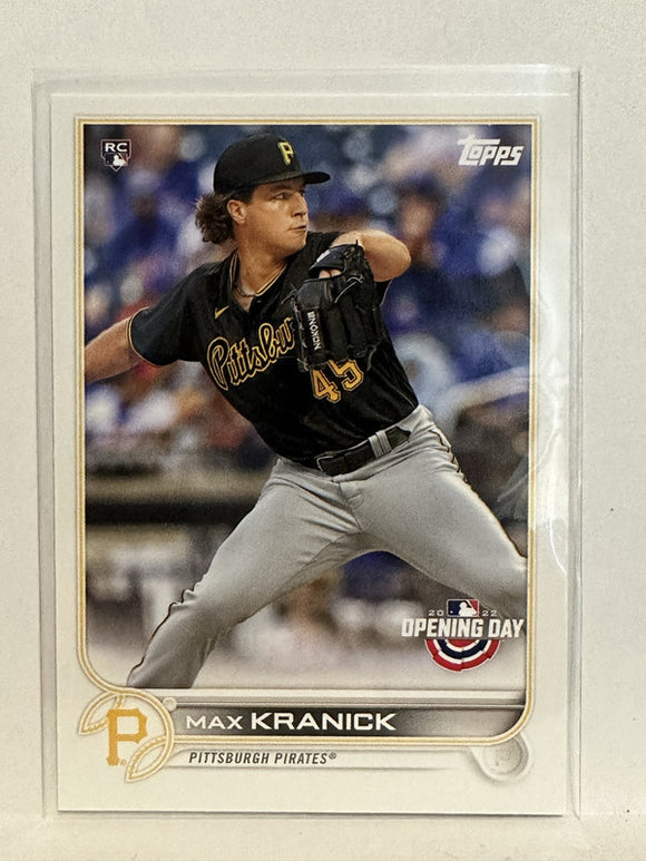 #153 Max Kranick Rookie Pittsburgh Pirates 2022 Topps Opening Day Baseball Card