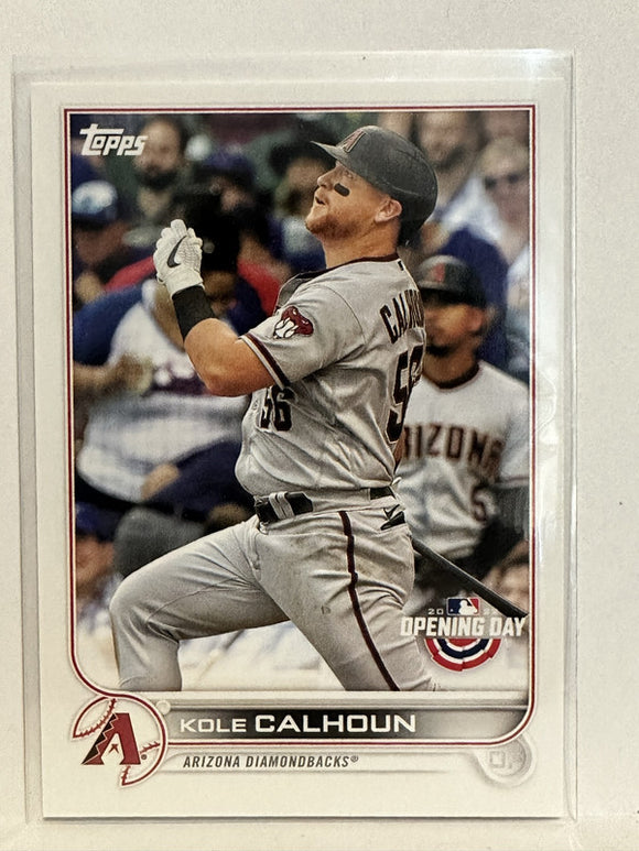 #214 Kole Calhoun Arizona Diamondbacks 2022 Topps Opening Day Baseball Card