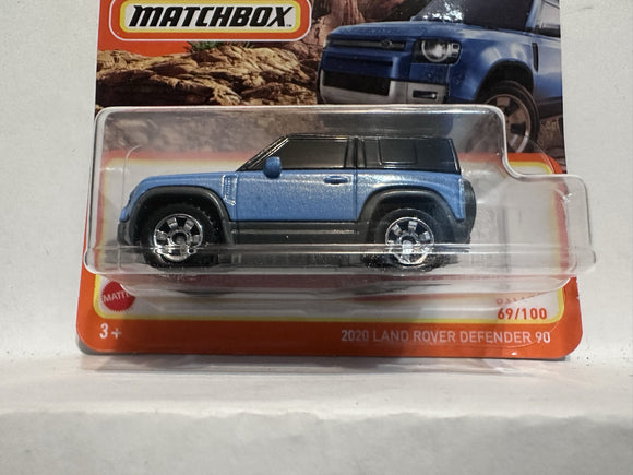 Blue 202 Land Rover Defender 90 69/100 HFR57 2021 Matchbox Diecast Car