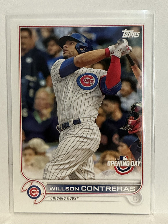 #55 Willson Contreras Chicago Cubs 2022 Topps Opening Day Baseball Card
