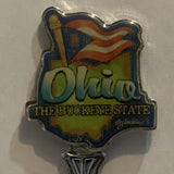 Ohio The Buckeye State Flag collectable Souvenir Spoon PD