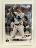 #218 Brian Anderson Miami Marlins 2022 Topps Opening Day Baseball Card