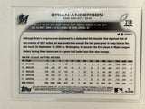 #218 Brian Anderson Miami Marlins 2022 Topps Opening Day Baseball Card