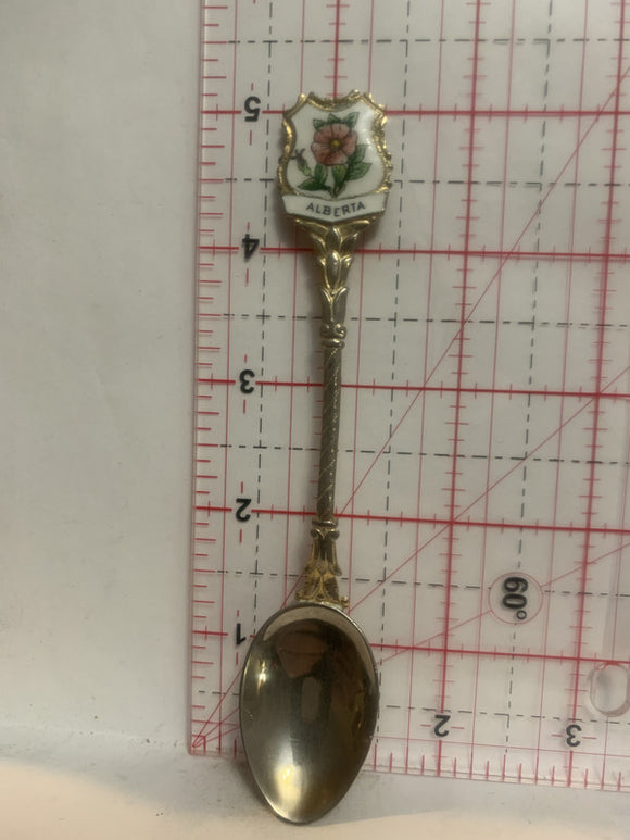 Alberta Wild Rose Souvenir Spoon