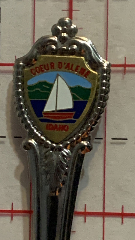 Court D'Alene Idaho Sailboat   Souvenir Spoon