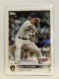 #29 Josh Hader Milwaukee Brewers 2022 Topps Opening Day Baseball Card