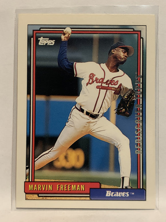#68 Marvin Freeman Atlanta Braves 1992 Topps Baseball Card
