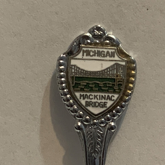 Michigan Mackinac Bridge collectable Souvenir Spoon PD