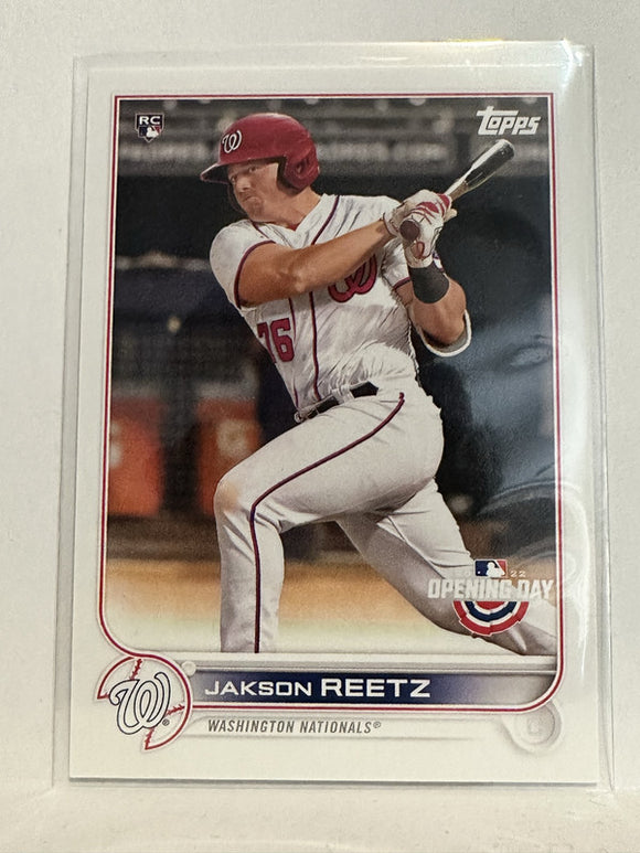 #114 Jakson Reetz Rookie Washington Nationals 2022 Topps Opening Day Baseball Card