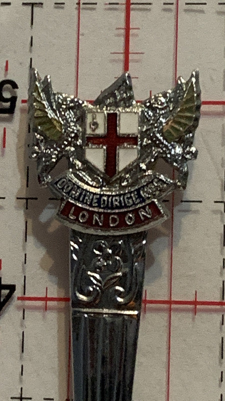 London England Coat of Arms  Sheffield England Bilchrome  Souvenir Spoon