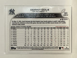 #101 Gerrit Cole   New York Yankees 2022 Topps Opening Day Baseball Card