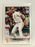 #8 Evan Longoria San Francisco Giants 2022 Topps Opening Day Baseball Card