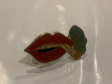 Smoking Lips Lapel Hat Pin CT