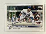 #158 Carlos Santana Kansas City Royals 2022 Topps Opening Day Baseball Card