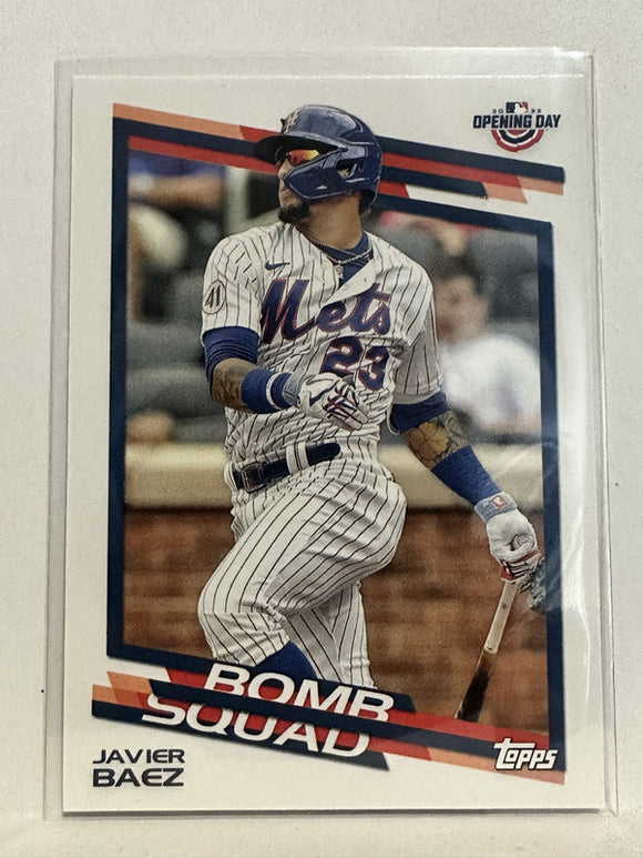 #BS-19 Javier Baez New York Mets 2022 Topps Opening Day Baseball Card