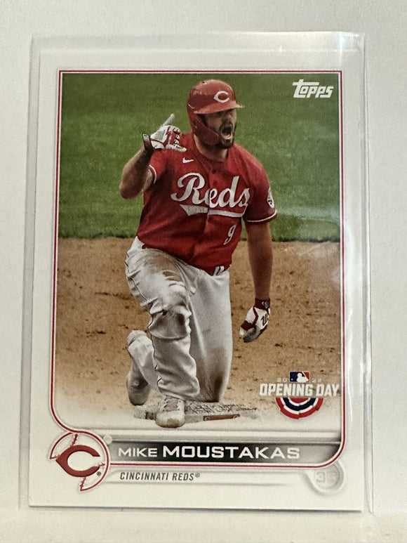 #144 Mike Moustakas Cincinnati Reds 2022 Topps Opening Day Baseball Card