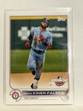 #203 Isiah Kiner-Falefa Texas Rangers 2022 Topps Opening Day Baseball Card