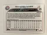 #203 Isiah Kiner-Falefa Texas Rangers 2022 Topps Opening Day Baseball Card