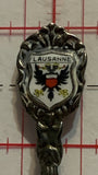 Lausanne Switzerland Flag Silta Sterling Souvenir Spoon