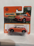 Orange 2019 Volkswagen Beetle Convertible 14/100 HFR73 2021 Matchbox Diecast Car