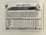 #56 Matt Vierling Rookie Philadelphia Phillies 2022 Topps Opening Day Baseball Card