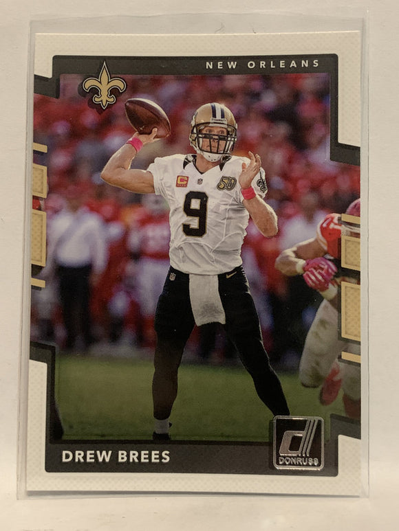 #200 Drew Brees New Orleans Saints 2017 Donruss Football Card