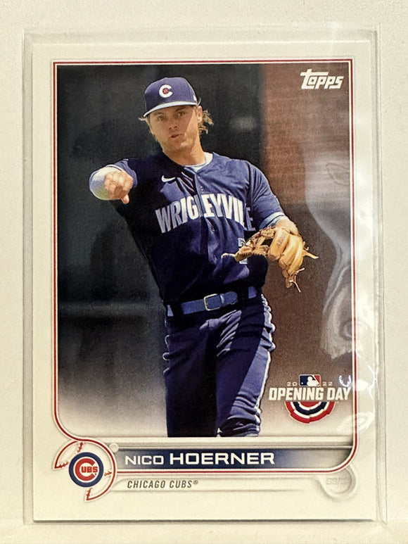 #147 Nico Hoerner Chicago Cubs 2022 Topps Opening Day Baseball Card