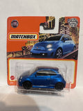 Blue 2019 Fiat 500 Turbo 11/100 HFR65 2021 Matchbox Diecast Car