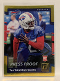 #352 Tre'Davious White Press Proof Gold 42/50 Buffalo Bills 2017 Donruss Football Card