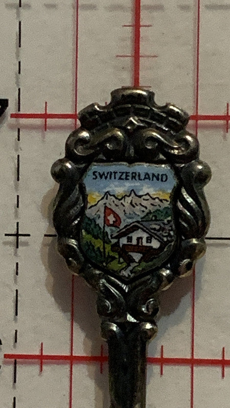 Switzerland Mountain town   Souvenir Spoon