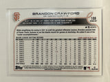 #108 Brandon CrawfordBlue Foil San Francisco Giants 2022 Topps Opening Day Baseball Card