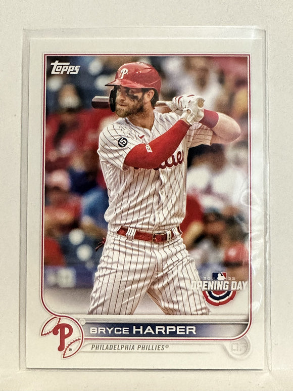 #122 Bryce Harper Philadelphia Phillies 2022 Topps Opening Day Baseball Card