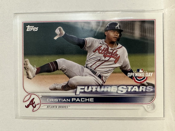 #183 Cristian Pache Atlanta Braves 2022 Topps Opening Day Baseball Card