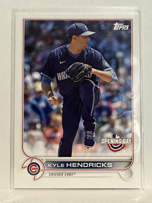 #163 Kyle Hendricks Chicago Cubs 2022 Topps Opening Day Baseball Card