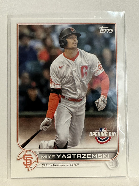 #86 Mike Yastrzemski San Francisco Giants 2022 Topps Opening Day Baseball Card