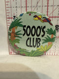 5000's club Jungle Parrots Monkey Button Pinback