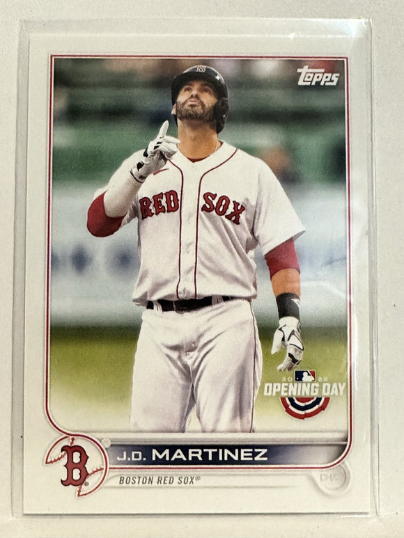 #117 J.D. Martinez Boston Red Sox 2022 Topps Opening Day Baseball Card