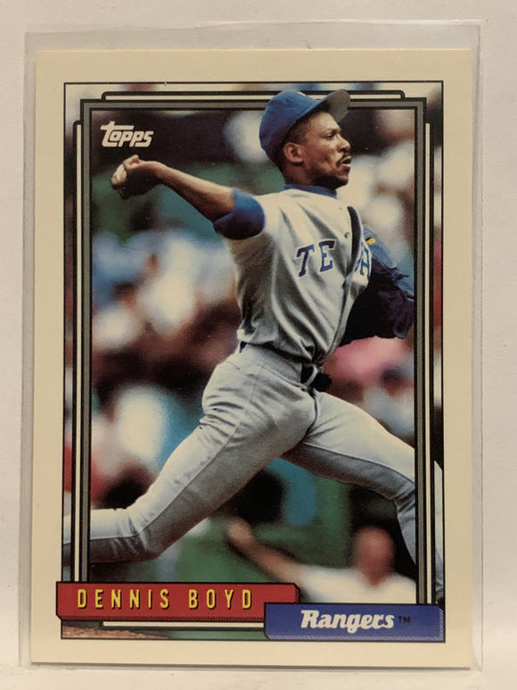 #428 Dennis Boyd Texas Rangers 1992 Topps Baseball Card