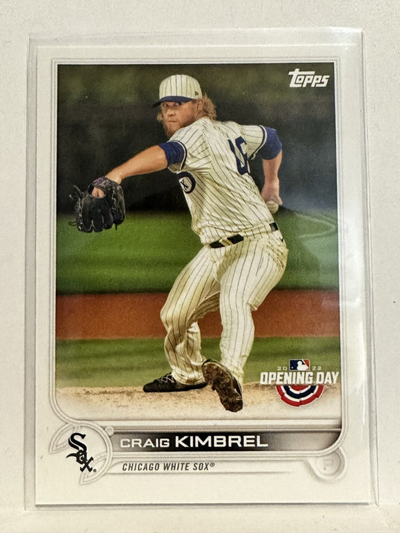 #58 Craig Kimbrel Chicago White Sox 2022 Topps Opening Day Baseball Card
