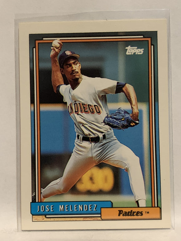 #518 Jose Melendez San Diego Padres 1992 Topps Baseball Card