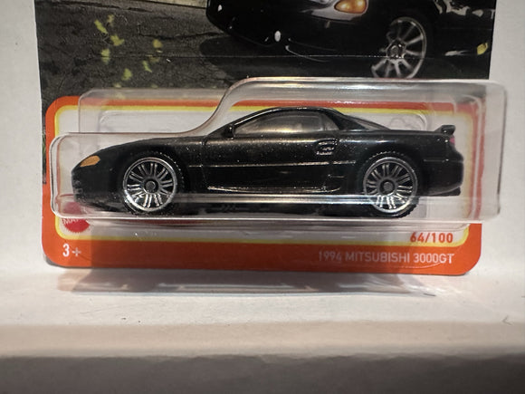 Black 1994 Mitsubishi 3000GT 64/100 HFR36 2021 Matchbox Diecast Car