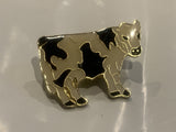 Black & White Diary Cow Holstein Lapel Hat Pin CU