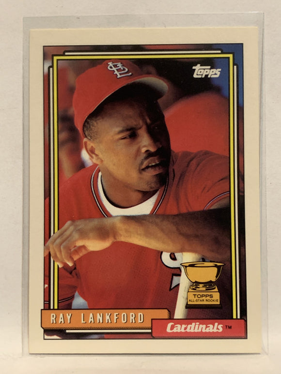 #292 Ray Lankford All Star Rookie St Louis Cardinals 1992 Topps Baseball Card