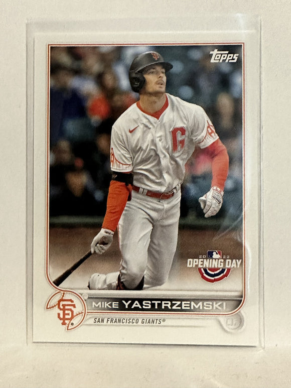 #86 Mike Yastrzemski San Francisco Giants 2022 Topps Opening Day Baseball Card