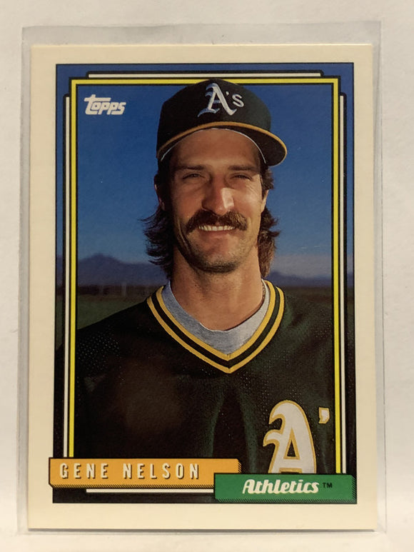 #62 Gene Nelson Oakland Athletics 1992 Topps Baseball Card