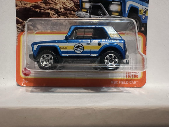 Blue MBX Field Car 15/100 HFR63 2021 Matchbox Diecast Car