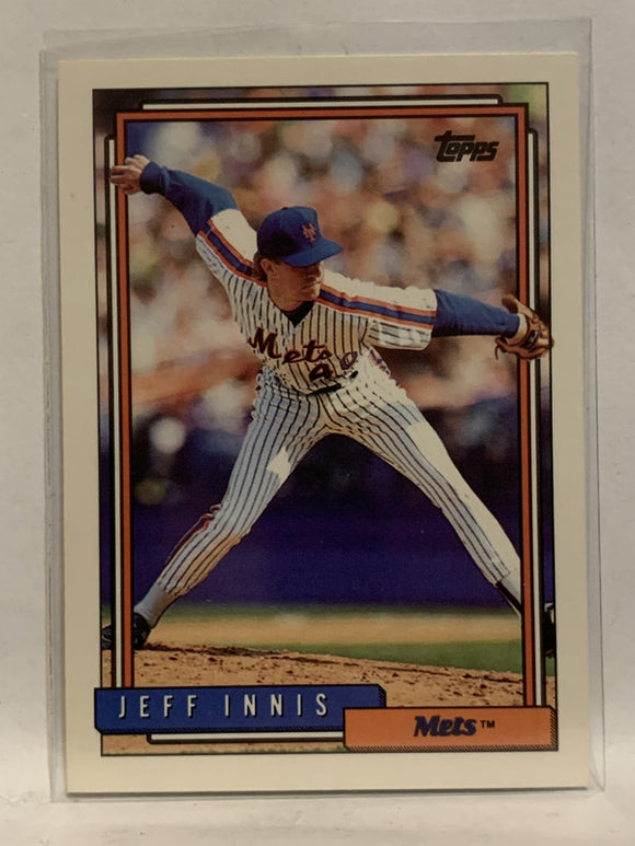 #139 Jeff Innis New York Mets 1992 Topps Baseball Card