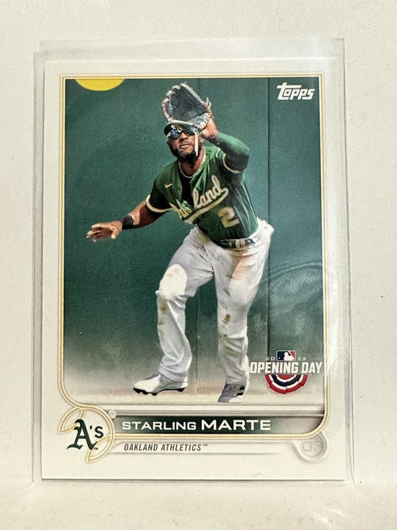 #151 Starling Marte Oakland Athletics 2022 Topps Opening Day Baseball Card